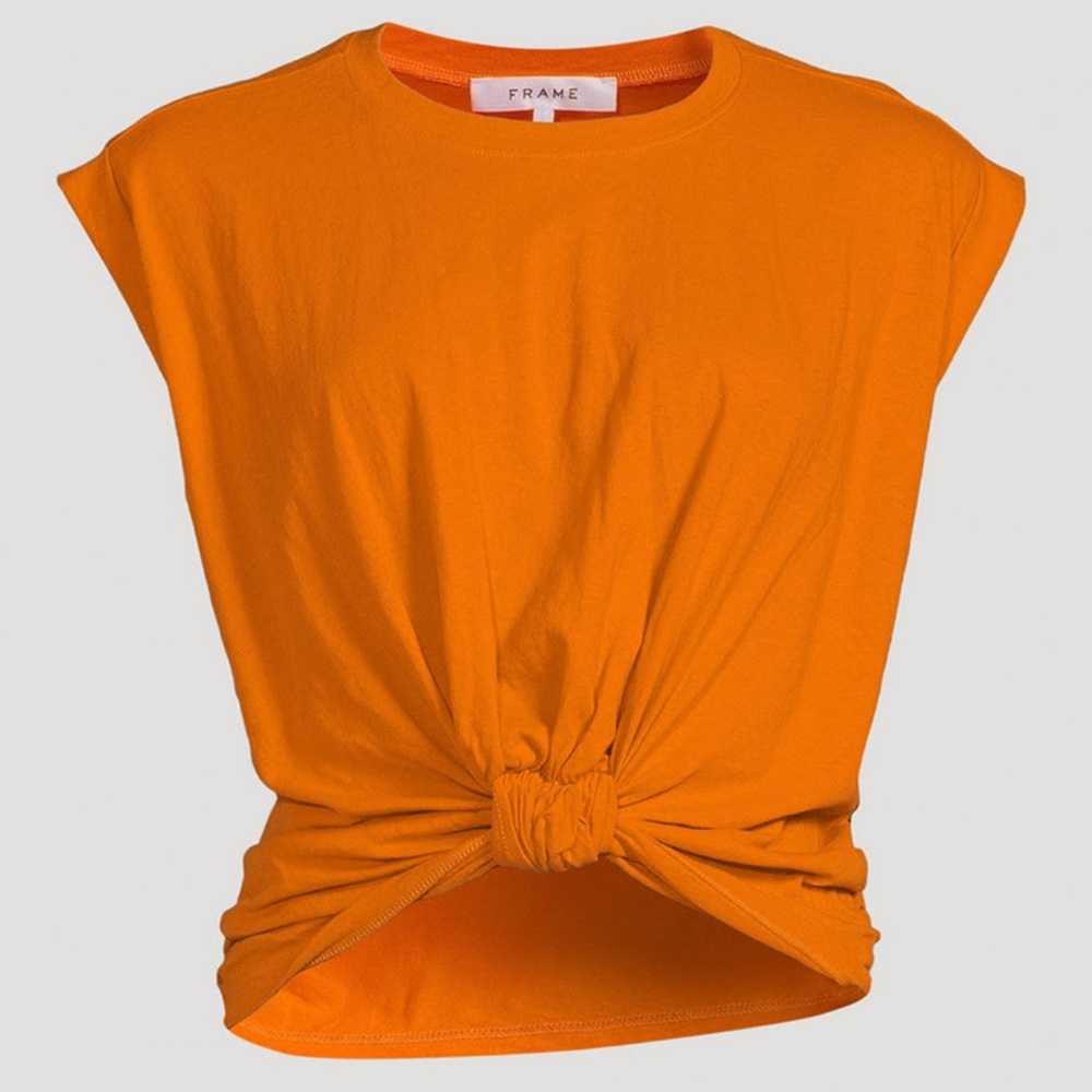 FRAME Knotted Rolled T-Shirt
